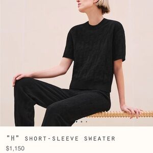 NEW w/tags Hermes logo sweater NOIR black size 36 (small)